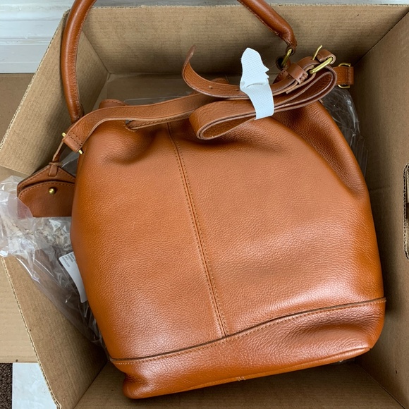 MADEWELL — Brown Leather Lafayette Bucket Bag NWT! - Picture 5 of 8